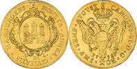 Deutsch Staaten 2 Ducat Münze, Karl VI, Hambourg, SS+, Gold, KM:345 -