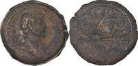 Æ Drachm Münze, Egypt, Hadrian, Alexandria, S+, Bronze, RPC:III-5168 -