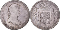 Spanien 8 Reales Münze, Ferdinand VII, Mexico, S, Silber, KM:111 -