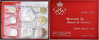 Monaco Coffret 10 c. à 50 frs. 1974 MDP Rainier III, 25th Anniversary of Accession STGL