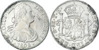 Spanien 8 Reales Münze, Charles IV, Mexico, TH, SS+, Silber, KM:109 -