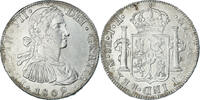 Spanien 8 Reales Münze, Ferdinand VII, Mexico, TH, SS+, Silber, KM:110 -