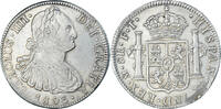 Spanien 8 Reales Münze, Charles IV, Mexico, FT, SS, Silber, KM:109 -