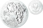 Ruanda 50 amafaranga, 1 Oz Münze, Okapi, BE, STGL, Silber -