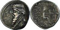 Drachm Münze, Parthia (Kingdom of), Mithradates II, Rhagai -
