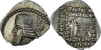 Drachm Münze, Parthia (Kingdom of), Vologases I, Ekbatana, SS+, Silber -