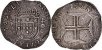 Portugal Cruzado Münze, João IV, Lisbon, SS+, Silber -