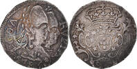 Portuguese India Rupia Münze, INDIA-PORTUGUESE, GOA, Maria I and Pedro III, Goa, SS+ -