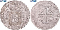 Portugal Cruzado novo João VI, Lisbon, Silber, NGC, KM:331 -