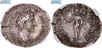Denarius Münze, Antoninus Pius, Rome, graded, NGC, Ch VF, S+, Silber -