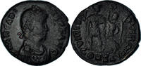 Follis Münze, Arcadius, Constantinople, S+, Kupfer -