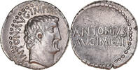 Denarius Münze, Marcus Antonius, Athens, VZ, Silber, Crawford:542/2 -