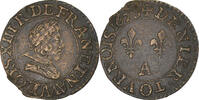 Frankreich Denier Tournois Münze, Louis XIII, Paris, VZ, Kupfer -