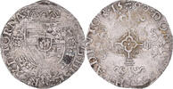 Spanische Niederlande 1/20 Ecu Münze, Philip II, Tournai, SS+, Silber -