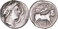 Didrachm Münze, Campania, Neapolis, Neapolis, SS, Silber -
