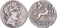 Denarius Münze, Vibia, Rome, SS, Silber, Crawford:342/5 -