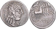 Denarius Münze, Fannia, Rome, SS+, Silber, Crawford:275/1 -