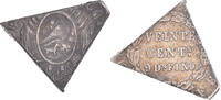 Bolivien cut 20 centavos Münze, SS+, Silber, KM:154/159 -