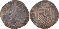 Spanische Niederlande Liard Münze, Philip II, Maastricht, SS, Kupfer -