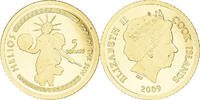 Cookinseln 5 Dollars Münze, Elizabeth II, Helios, STGL, Gold -