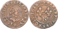 Frankreich Denier Tournois Münze, Louis XIII, Villeneuve-lès-Avignon -