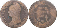 Frankreich 5 Centimes Münze, Dupré, Lille, S, Kupfer, Gadoury:126a -