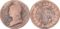 Frankreich 5 Centimes Münze, Dupré, Strasbourg, S, Kupfer -