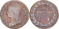 Frankreich 5 Centimes Münze, Dupré, Strasbourg, S, Kupfer -