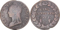 Frankreich 5 Centimes Münze, Dupré, Strasbourg, S, Kupfer -