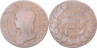 Frankreich 5 Centimes Münze, Dupré, Metz, S, Kupfer, Gadoury:126a -
