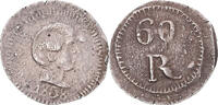 Portuguese India 60 reis Münze, INDIA-PORTUGUESE, Pedro V, Goa, SS, Silber, KM:277 -