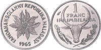 Madagascar Franc Münze, Paris, ESSAI, STGL, Stainless Steel, KM:E6 -