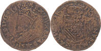 Spanische Niederlande Liard Münze, Philip II, Maastricht, S+, Kupfer -