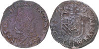 Spanische Niederlande Liard Münze, Philip II, Maastricht, S+, Kupfer -