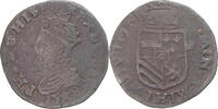 Spanische Niederlande Liard Münze, Philip II, Maastricht, S+, Kupfer -