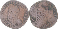 Spanische Niederlande Liard Münze, Philip II, Maastricht, S+, Kupfer -