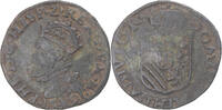 Spanische Niederlande Liard Münze, Philip II, Maastricht, SS, Kupfer -