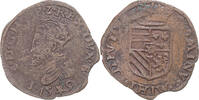 Spanische Niederlande Liard Münze, Philip II, Maastricht, SS, Kupfer -