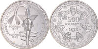 West African States 500 Francs Münze, Paris, ESSAI, STGL, Silber, KM:E7 -
