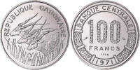 Gabun 100 Francs Münze, Paris, ESSAI, STGL, Nickel, KM:E3 -