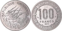 Gabun 100 Francs Münze, Paris, ESSAI, STGL, Nickel, KM:E6 -