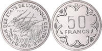 Zentralafrikanische Staaten 50 Francs Münze, Paris, ESSAI, STGL -