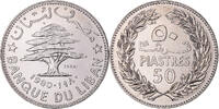 Lebanon 50 Piastres 1980 Paris Münze, Paris, ESSAI, STGL, Nickel, KM:E14