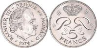 Monaco 5 Francs Münze, Rainier III, Chouette, VZ, Kupfer-Nickel -