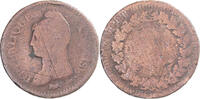 Frankreich Decime Münze, Dupré, S, Kupfer, Gadoury:187/187a -