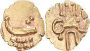 India Fanam Münze, VZ, Gold -