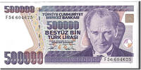 Türkei 500,000 Lira Geldschein, UNZ -