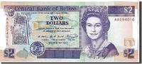 Belize 2 Dollars Geldschein, KM:52a, UNZ -