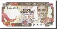 Sambia 5 Kwacha Geldschein, UNZ -
