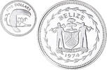 Belize 5 Dollars Münze, Franklin Mint, STGL, Silber, KM:44a -
